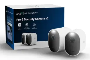 Комплект IP-камер видеонаблюдения Arlo Pro 6 2K+, 2 камеры, проводное и беспроводное подключение, угол обзора 160°