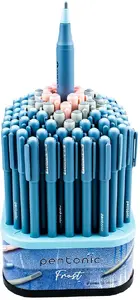 Шариковые ручки Linc Pentonic Frost, наконечник 0,7 мм, толщина линии 0,3 мм, ассорти цветов, набор 100 шт.