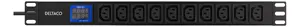 Deltaco GT-8642 power extension 2 m 10 AC outlet(s) Indoor Black