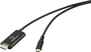Renkforce USB-Kabel USB-C® Stecker 1.00 m Schwarz RF-7116128 (RF-7116128)