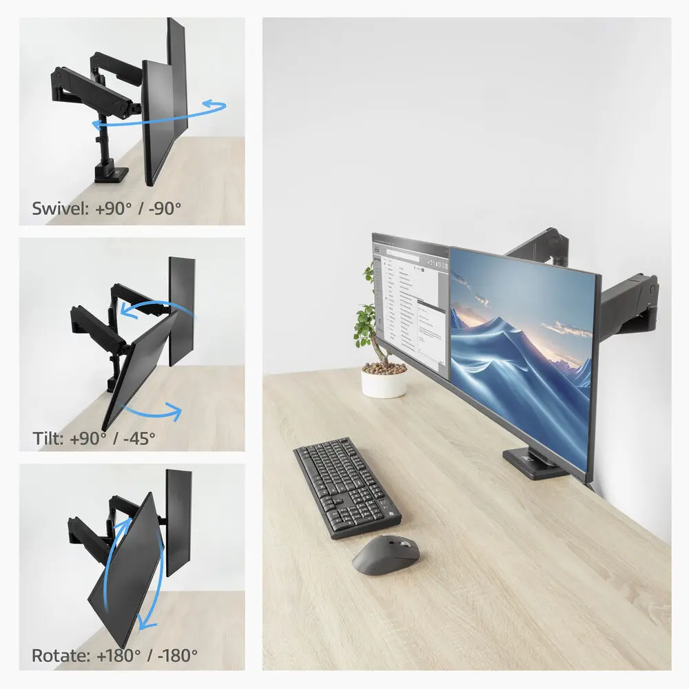 ACT AC8330 Dual Monitor Arm Solid Pro Photo 8