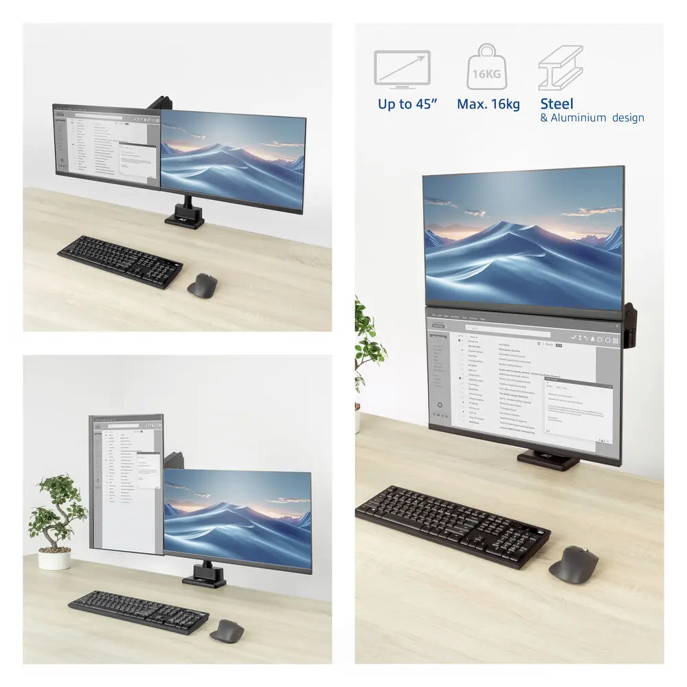 ACT AC8330 Dual Monitor Arm Solid Pro Photo 9