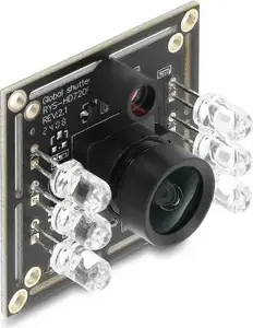 Delock USB 2.0 Kameramodul mit Global Shutter schwarz / weiß 0,92 Megapixel 65° 6 IR LED V6 Fixfokus (96412)