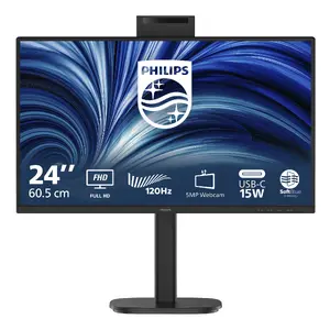 Компьютерный монитор Philips 3000 series 24B2N3200JH/00 23.8 дюйма Full HD 1920 x 1080 пикселей ЖК IPS Черный Встроенный динамик встроенный USB-хаб VESA регулировка высоты