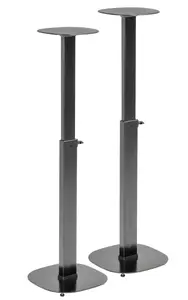 myWall HS 23 Floor Speaker Stands, Black, Adjustable Height