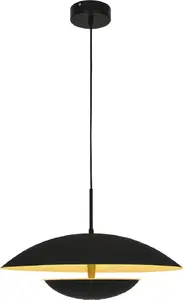 Lampa wisząca Zumaline LAMP PENDANT MONICA 16W 3K BLACK/GOLD