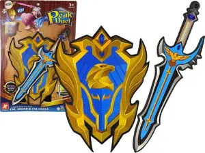 LEANToys Warrior Set Blue with EVA Foam Sword and Shield