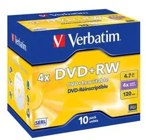 Verbatim DVD+RW Matt Silver 4x 4.7 GB 10 pc(s)