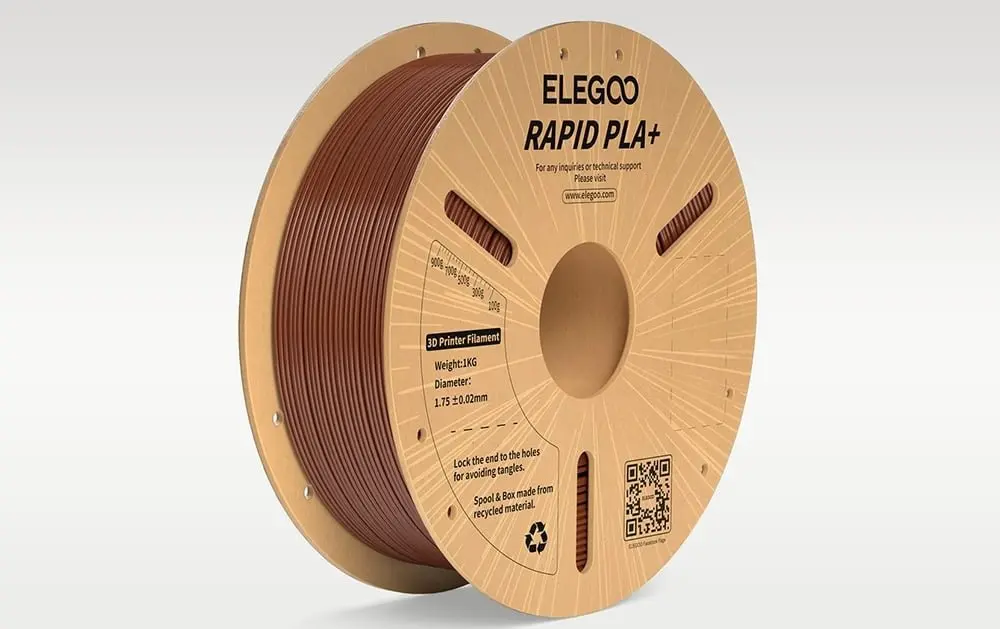 Elegoo Rapid PLA+ kvēldiegs, brūns, 50