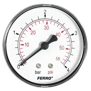 Ferro Manometr 63mm przyłącze 1/4” tylne M6304A