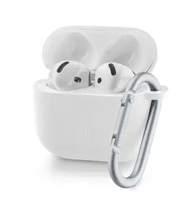 Силиконовый чехол Cellularline Bounce для Apple AirPods 4 и AirPods 4 ANC, белый
