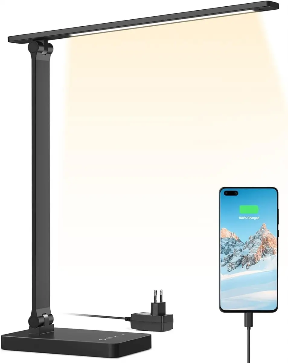 V-tac Lepro 310004 galda lampa, melna