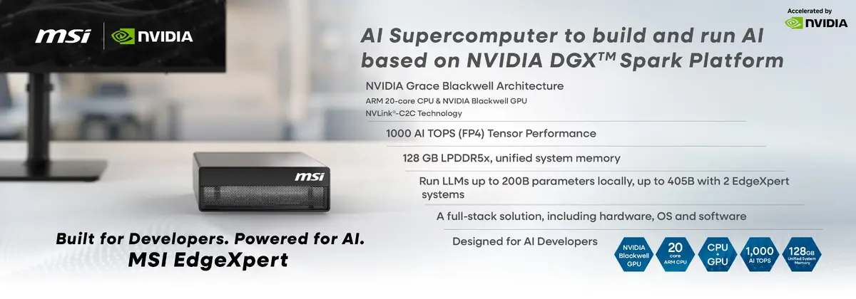 ИИ-суперкомпьютер MSI EdgeXpert NVIDIA DGX Spark GB10 Photo 18
