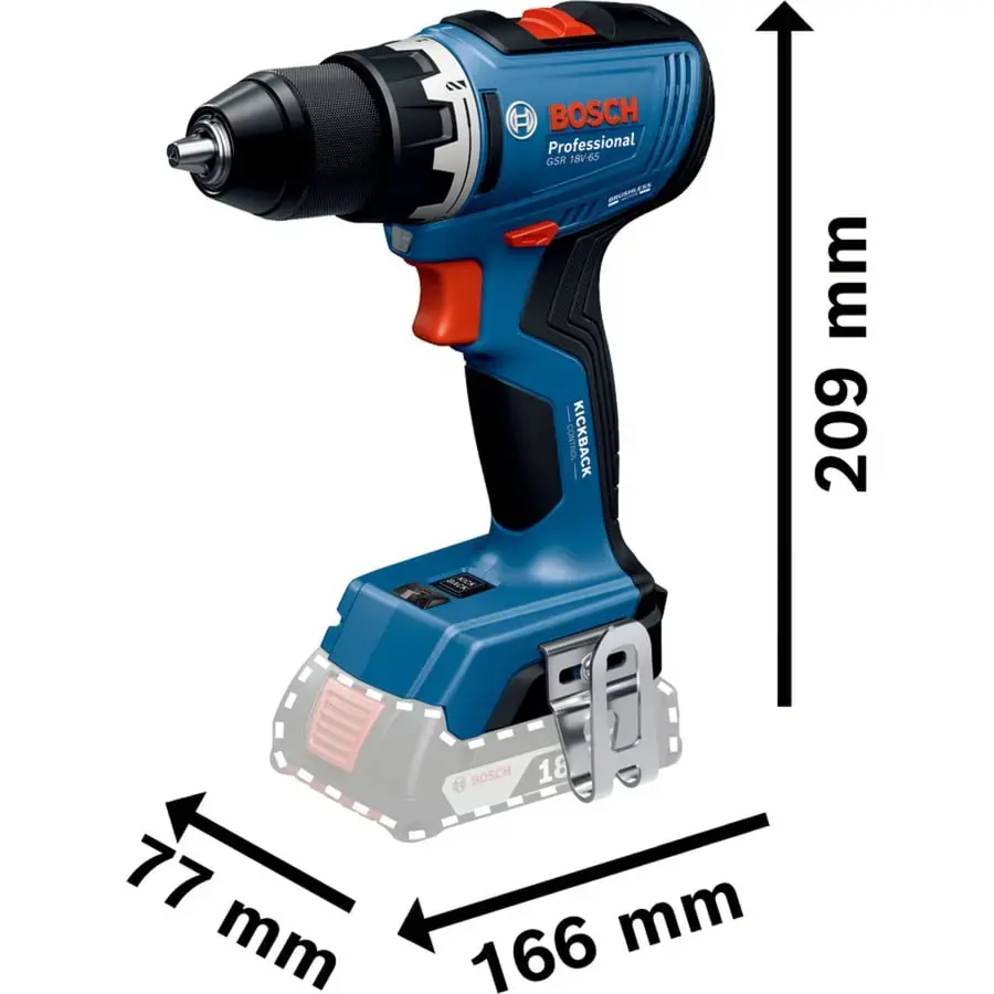 Bosch 18V Professional elektroinstrumentu komplekts: GBH 18V-22, GSR 18V-65, GDX 18V-285 Photo 5