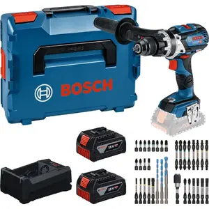 Bosch akumulatora triecienurbjmašīna 18V 110Nm ar 2x 5.0Ah akumulatoriem un uzgaļu komplektu L-BOXX