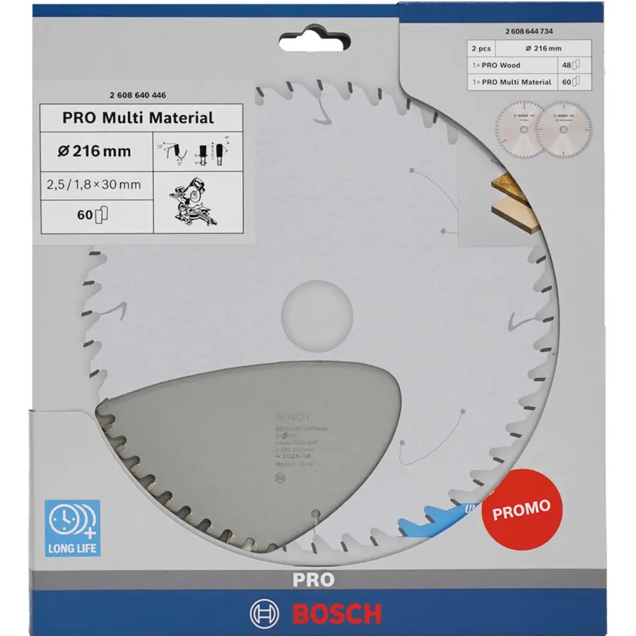 Bosch ripzāģa asmens 216 mm kokam