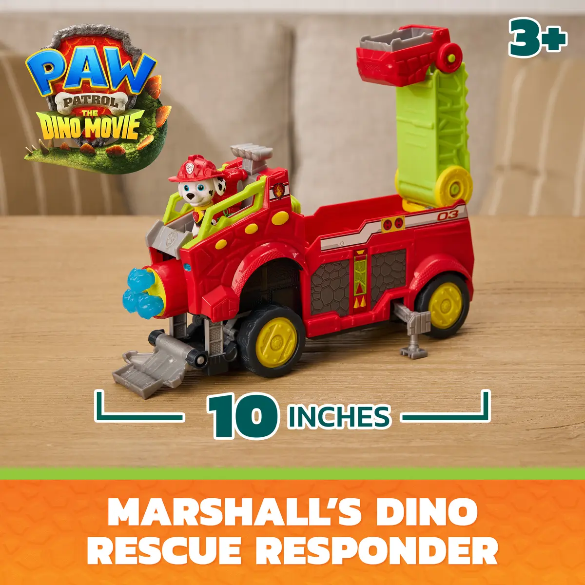 Spinmaster Marshall's Dino Rescue Fire Truck Toy Car Photo 2