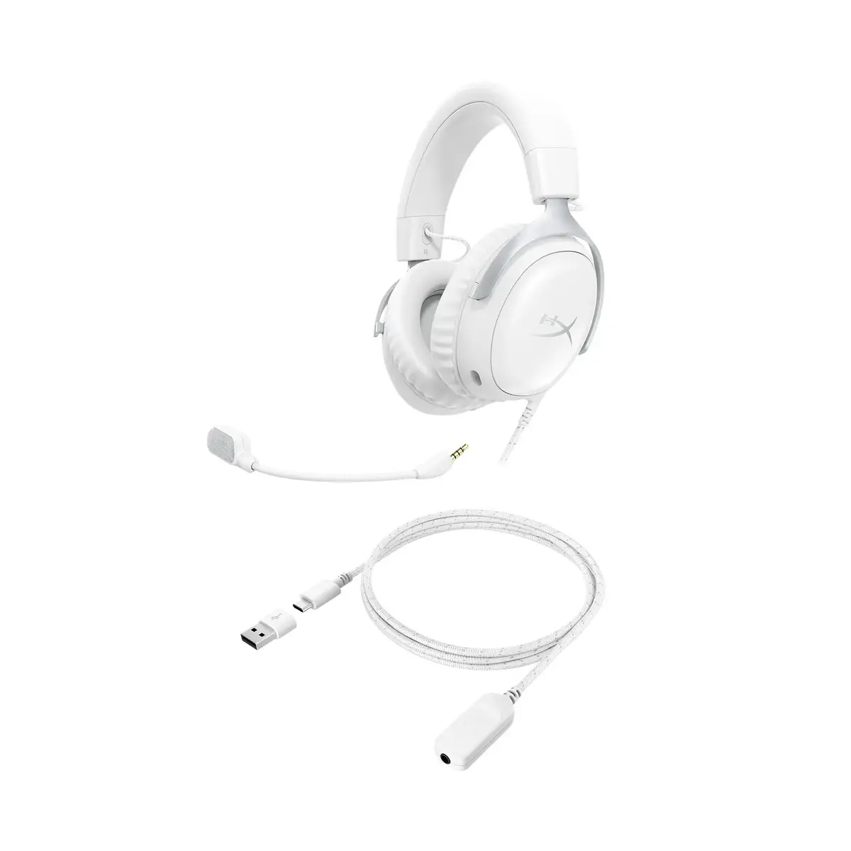 HyperX Cloud III - Gaming Headset (White) BS7C1AA Photo 2
