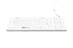 GETT KG24229 medicīniskā tastatūra, pilna izmēra, USB, vācu izkārtojums, balta