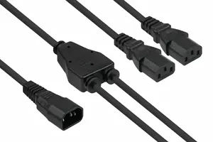 Alcasa Kabelmeister SK1436-S003 Power Cable, 0.3m, IEC C14 to IEC C13, Black