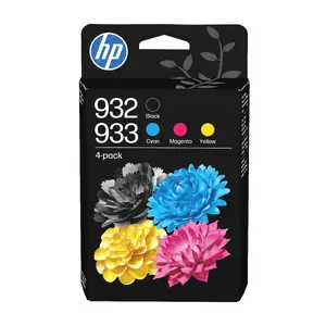 HP 932 Black and 933 Cyan, Magenta, Yellow Original Ink Cartridge 4-Pack