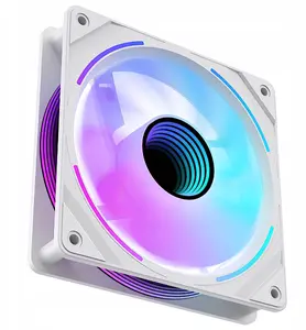 Lovingcool S-1200-MIRROR-WHITE 120mm PC Case Fan, 1600 RPM, ARGB Lighting