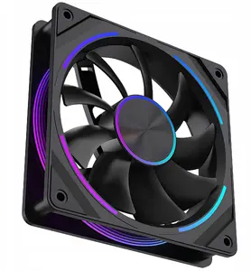 Lovingcool S-PRO-120-CD-BLACK 120mm datora korpusa ventilators, 1600 apgr./min, ARGB