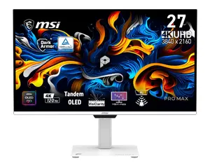 MSI Pro/MAX 271UPXW12G/26.5''/QD-OLED/4K UHD/120Hz/0.03ms/White/3R