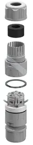NLHC hermētiskais savienotājs 0,5–2,5 mm². 5 kontakti. 24A. 450V. ?5–9 / 9–12 / 10–14 mm. IP68