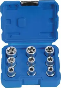 Sourcing SATRA E-TORX SOCKET WRENCHES 1/2" 9 pcs.