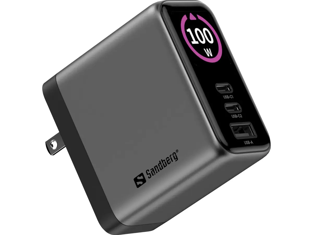 Sandberg Travel Charger PD100W Display | Universal USB-C Charger Photo 2