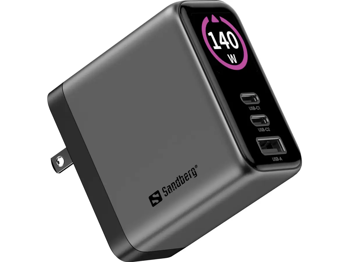 Sandberg Travel Charger PD140W Display | Universal USB-C Charger Photo 2