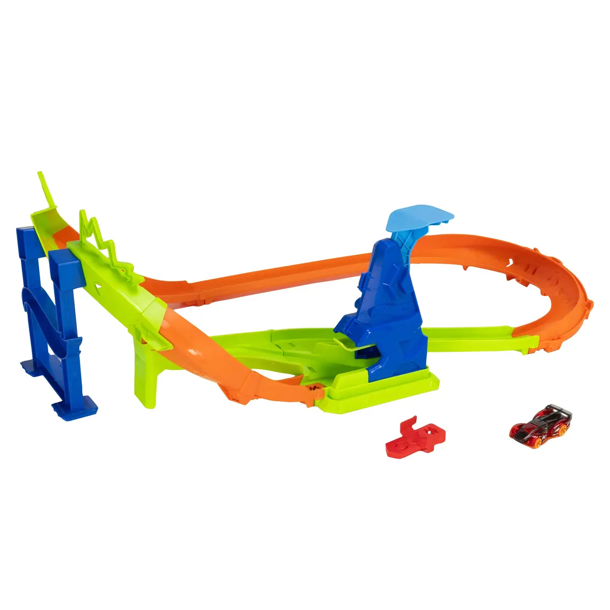 Mattel Hot Wheels Stunt Tracks Jump Circuit Speedway komplekts Photo 5