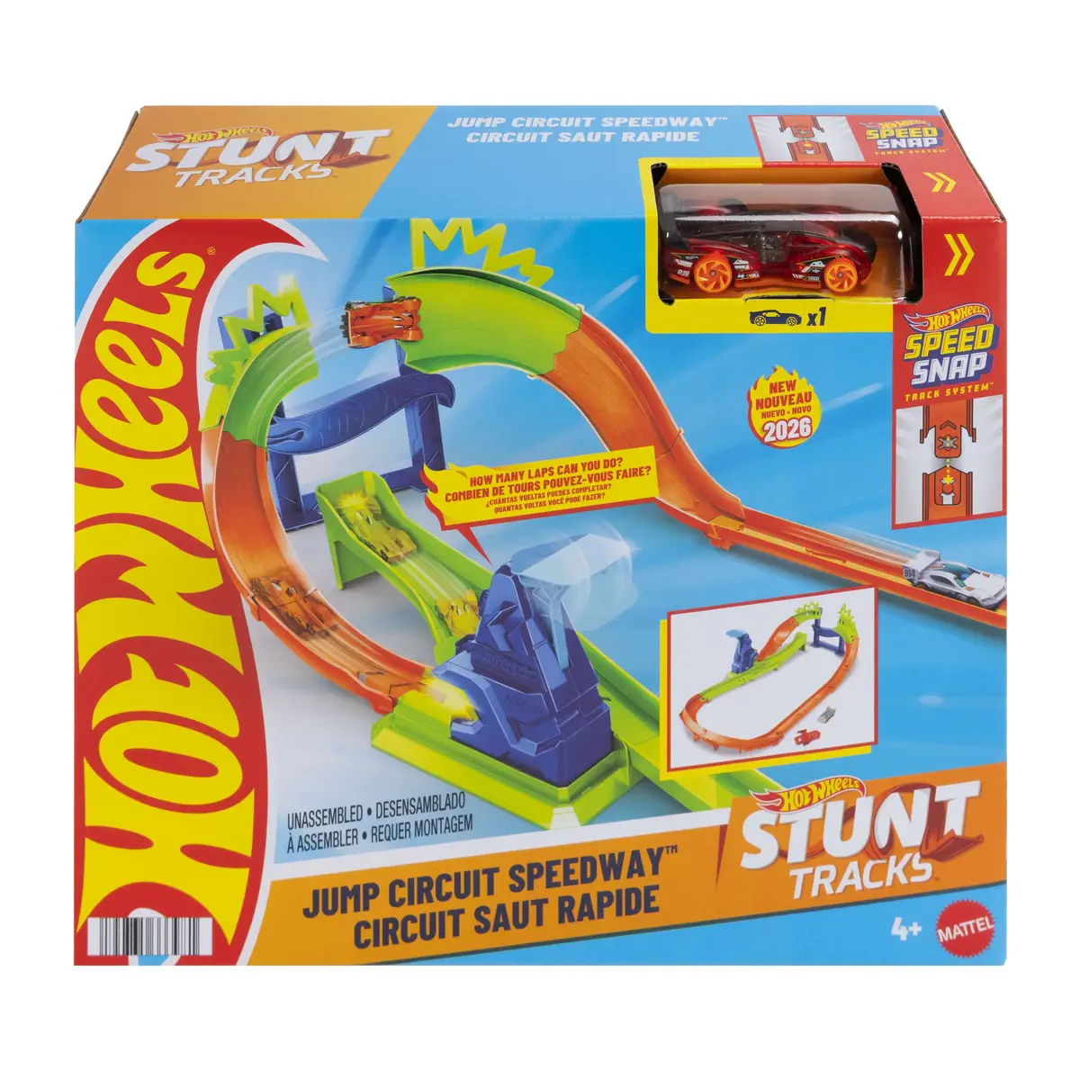 Mattel Hot Wheels Stunt Tracks Jump Circuit Speedway komplekts Photo 6