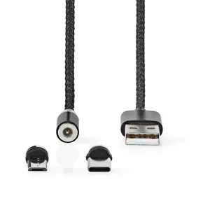 Nedis USB 2.0 kabelis USB-A uz Micro-USB B 2m melns