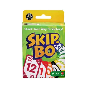 Games Skip-Bo Card Game for Kids, Adults & Families, Color Blind Accessible Deck for 2 to 6 Players