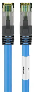 Goobay RJ45 Patch Cable CAT 6A 500 MHz with CAT 8.1 S/FTP Raw Cable 7.5m Blue