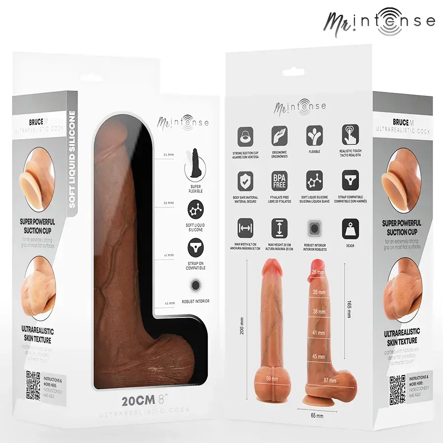 MR. INTENSE Bruce M silikona dildo ar sēkliniekiem Photo 8
