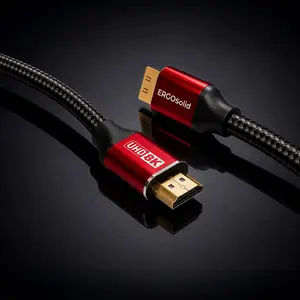 Ergosolid HDMI 2.1 kabelis 8K@60Hz 48Gbps 2m ar OFC vara dzīslām, pinumu, eARC un HDR