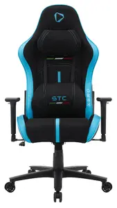 ONEX STC-A-L-BB Gaming Chair with Air Suede and PVC, Black/Blue
