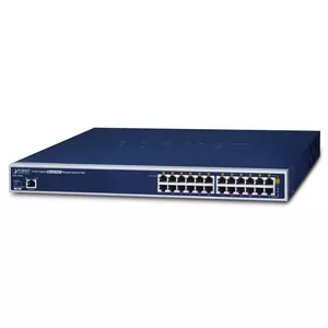 Managed Switch PLANET POE1200G 24-Port Gigabit Ethernet Power over Ethernet 1U Blue