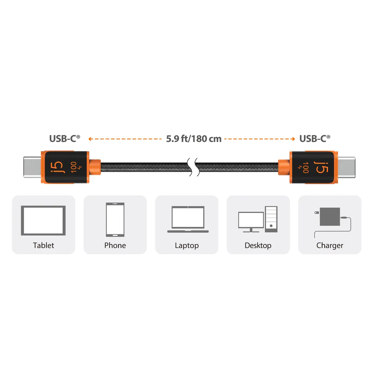 j5create JUCX25L18 USB cable JUCX25L18-N Photo 4