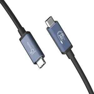 j5create JUC29L08 USB кабель 0,8 m USB C 40 Gbit/s 240 W Черный, Синий