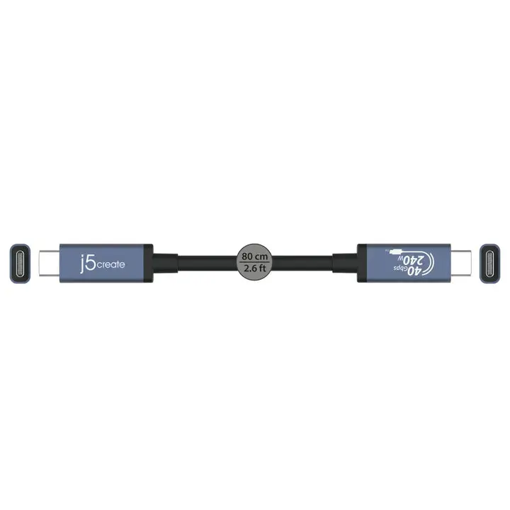 Кабель j5create JUC29L08 USB-C 40 Гбит/с 240 Вт Photo 4