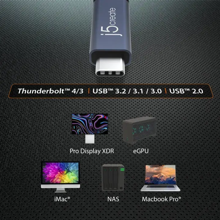 Кабель j5create JUC29L08 USB-C 40 Гбит/с 240 Вт Photo 12