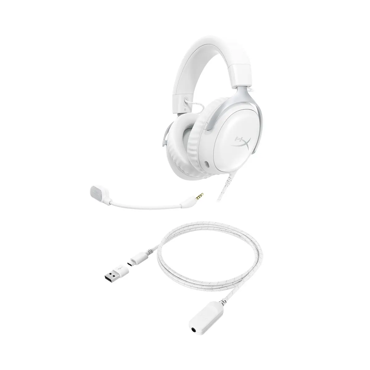 HyperX Cloud III Gaming Headset - White Photo 2