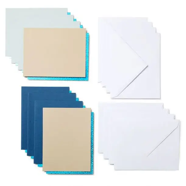 Карточки Cricut Joy Cutaway Cards - синий и хаки (8 шт) Photo 2