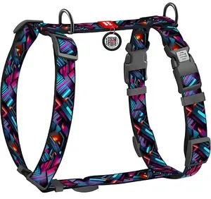 Waudog Guard Nylon Dog Harness, Size S, 15mm Width, 33-50cm Chest, Infinite Worlds Pattern