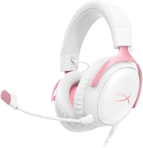 Słuchawki HyperX Zestaw słuchawkowy Cloud III Gaming Headset biały/różowy - 9W1Q4AA