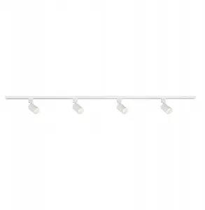 Kanlux ALTEAR SET 1,5M4S 1-Phase Track Lighting System, 1.5m Rail with 4 GU10 Spotlights, White